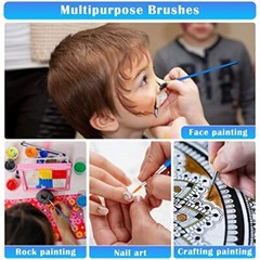 50Pcs Round Paint Brushes Bulk, Small Paint Brushes Classroom Brushes round