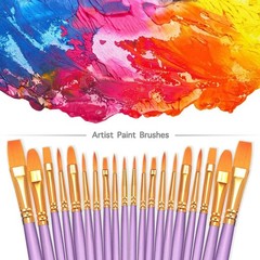 40-Piece Round Pointed Tip Paint Brush Set – Versatile for All Painting Styles