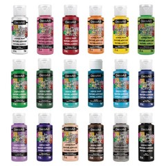 Crafter’s Acrylic Paint Set – Popular Colors, 18 Bottles (2 fl oz) – Easy Cra…