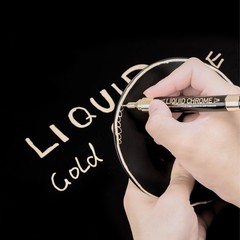 ZEYAR Metallic Gold Marker – Dual Tip Paint Pen 0.7mm & 2mm DIY for Any Surface