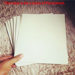 1X A4 Handmade Skin Parchment Retro Real Sheepskin Writing Paper Card Prop Paper