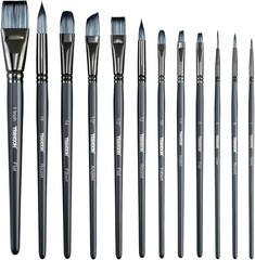 Artist Paint Brush Set of 12 for Watercolor Acrylic Gouache Oil and Tempera Pain