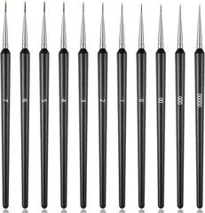 11 Pack Detailing Paint Brush, Micro Outlining Paint Brushes, Fine Art Brush Set