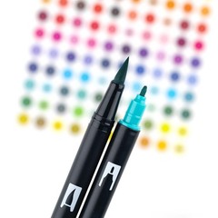 56227 Dual Brush Pen Art Markers, Wonderland, 6-Pack. Blendable, Brush and Fi…
