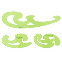 Pacific Arc French Curve Set, 3 Shapes, Clear Curve Ruler, Draf Kitchen