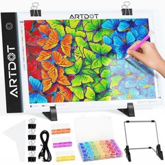 A4 LED Light Pad for Diamond Painting Kits USB Powered Adjustable Brightness