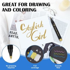 QUEENBANG 18 Colors Glitter Markers, Acrylic Glitter Paint Pens Sparkle Shimm…