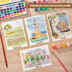 50 Sheets 5×7 Inch Watercolor Paper for Watercolor Drawing Paint Paper