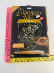 3 Royal & Langnickel Engraving Art Kits holographic gold rainbow koala dolphin