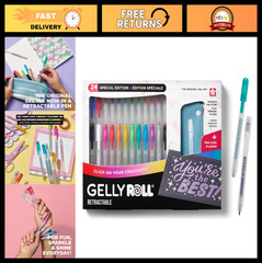 Assorted Gel Pens Set – 24 Colors, Medium Point, Retractable, Perfect for Journa
