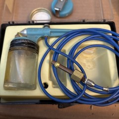 Vintage 1966 BADGER MODEL No. 250 Paint Spray Air-Brush Kit w/ Case Instructions
