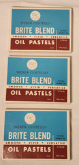 Vintage Weber Costello Bright Blend Oil Pastels 3 – 12 Color Sets Japan NOS