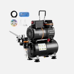 Airbrush Kit Dual Fan Air Tank Compressor System Kit with 3.5L Air Tank