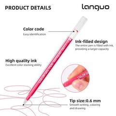 45 PCS Gel Pens Adult Coloring Books Marker Doodling Journaling DIY