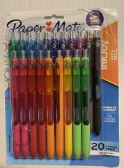 Paper Mate InkJoy Gel Retractable Pen 0.7mm Medium Point Assorted 20 Colors NIB