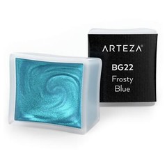 Arteza Metallic Watercolor Paint, Half-Pans, Pack of 2 – Frosty Blue A717