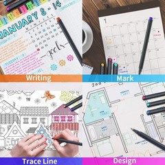 Fineliner Color Pen Set, 0.4mm Colored Fine Liner Sketch Drawing Pen, Pack of…