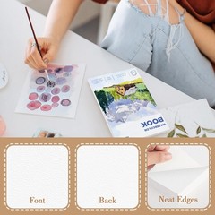 20 Sheets 5.5×8.5 Inch 140lb/300g Cold Press Watercolor Paper Pad Sketchbook