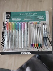 Zebra 23 pack Creative Notetaking Set Mildliner ClickArt Sarasa Mark On,