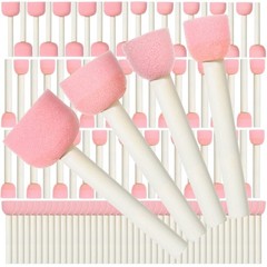 100 Pcs 4 Assorted Sizes Round Sponge Paint Brush for Craft Painting Sponge P…