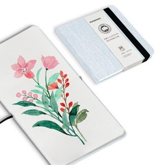 2 PCS Watercolor Journal 4.7×4.7 Inch 140lb/300gsm Paper Sketchbook Graphite