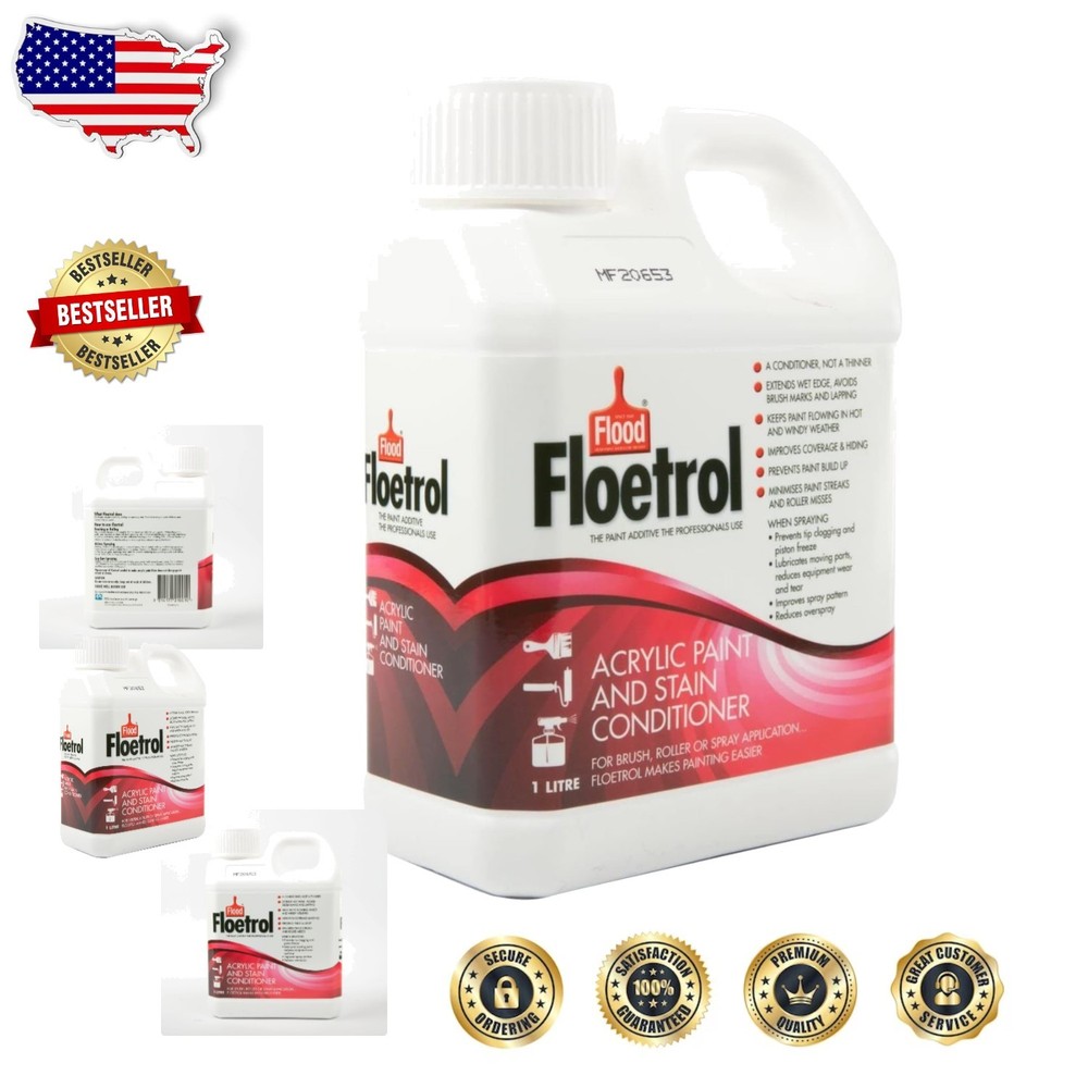 Floetrol Acrylic Paint Additive 1L – Australian Made, Superior Flow, Stain Co…