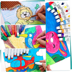 Deluxe Art Supplies Kit for Kids, Boys, Girls, Teens, Ages 5-12, with Sketch Pad
