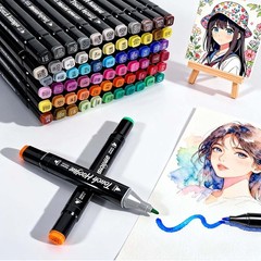 168 Colors Alcohol Markers Set, Dual Brush Tip Art Coloring Markers for Adult…