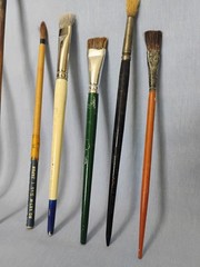 Vintage Paint Brushes Various Sizes Lot of 10 #1