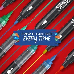 Creative Markers, Water-Based Acrylic, Brush Tip, Assorted Colors, 12 Count –…