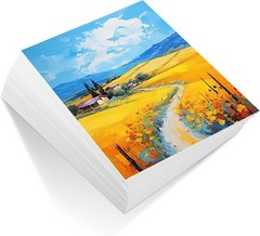 200 Sheets 9″ X 12″ Watercolor Paper Bulk, 110Lb / 230Gsm Cold Press White Th…