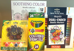 Crayola TRANQUILITY Creativity ARTS AND CRAFTS PKG :BOOK/MARKERS/PENCILS &MORE