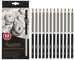 Creative Mark Cezanne Premium Colored Pencils Black Set of 12 – Highly-Pigmented
