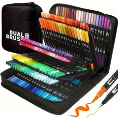 Vibrant Double-Ended Watercolor Markers – Art Set for Drawing & Crafts, Durable