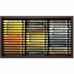 Caran d’Ache Neocolor II Water-Soluble Wax Pastels Wooden Box Assortment of 84