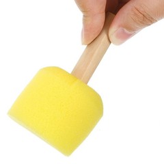1.5″ Paint Sponges, 40 Pack Round Foam Brush With Wooden Handle for Crafts Ar…