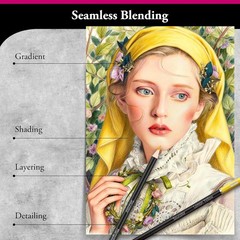 Artistic Essentials: 72 Pre-Sharpened Colored Pencils for Effortless Creation
