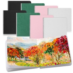 8 PCS Mini Watercolor Journal 3.9×3.9 Inch 240 Sheets Multicolor Art Book