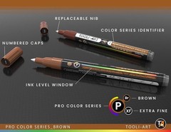 22 Brown Tones Paint Pens with Quick-Drying, Non-Toxic Formula – Ideal for Art