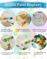 Framed Paint by Numbers Kit for Adults Beginners, 12″x12″Framed TC-F-223
