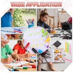 5 Pcs Art Marker Pen Double-Ended Colored Pen Dual Sketch Marker, Dark Green