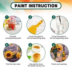 Paint By Numbers Kit Sunflower Stunning Sunflower Sunset Field Full Drill Art