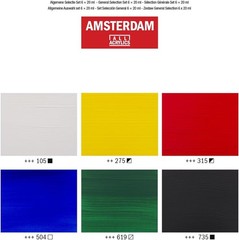 Amsterdam Standard Series acrylic paint general selection set 6 x 20 ml