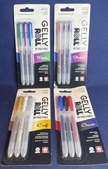 Lot Of 4- Gelly Roll Retractable Gel Pens ~ Classic Metallic Stardust Craft
