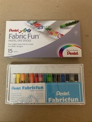 LOT OF (8) NEW PENTEL ARTS FABRIC FUN PASTEL DYE STICKS – 15 COLORS PTS-15