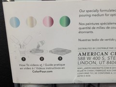 American Crafts Color Pour Pre Mixed Iridescent Paint Kit 4 Pcs Opal Flux