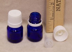 9 Cobalt Blue Glass Bottles Euro Drip Dropper Perfume Scent Oils Homeopathic