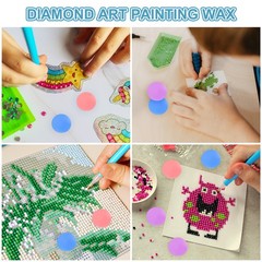 8PCS Diamond Art Painting Wax with Box Round DIY Wax Refills(23mm/0.9″, Blue)