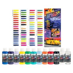 Createx Colors Ready to Use Airbrush Paint Set of All 11 Opaque Colors Plus F…