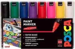 POSCA PC-7Mx8 – PAINT MARKER x 8 STANDARD COLOURS